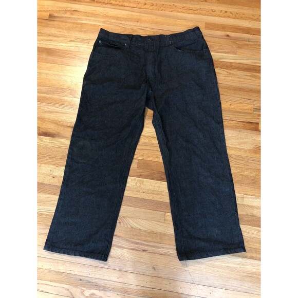 Noiz Jeans Men's Baggy W38 x L32 Black Denim Y2k  High Rise Pockets Straight Leg - Picture 1 of 9